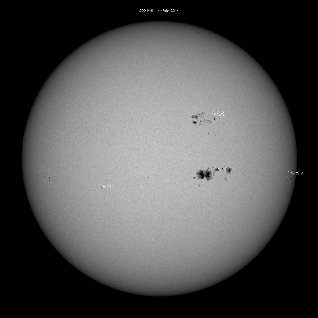 Sunspot regions