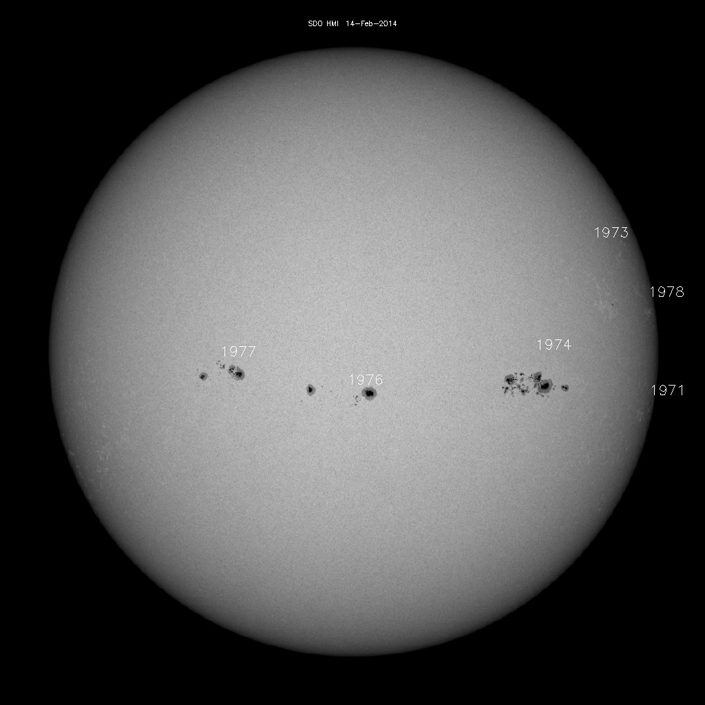 Sunspot regions