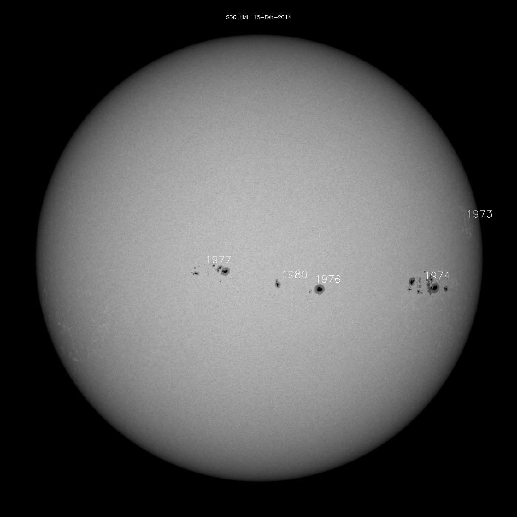 Sunspot regions