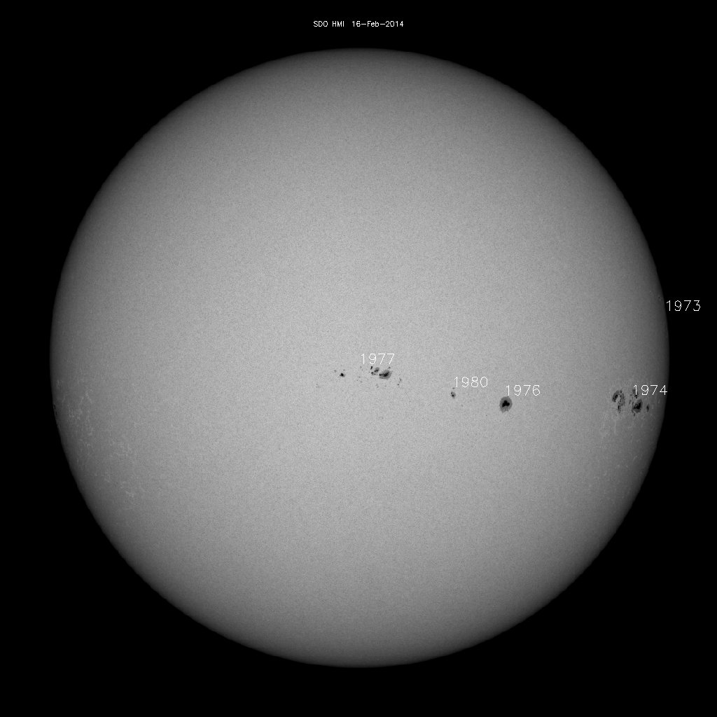 Sunspot regions