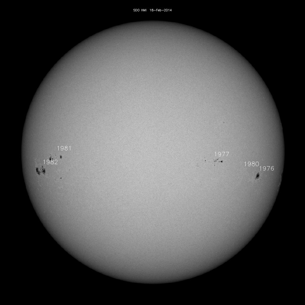 Sunspot regions