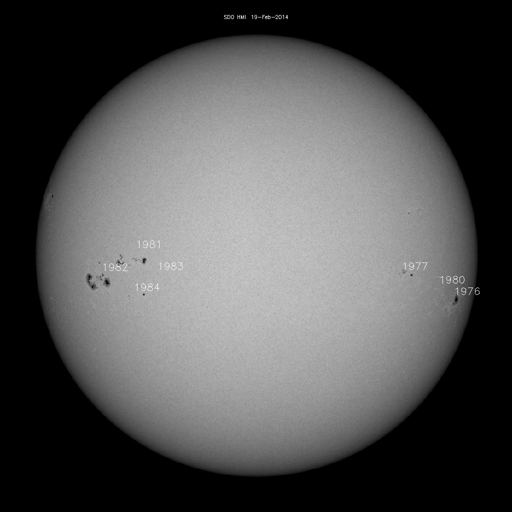 Sunspot regions