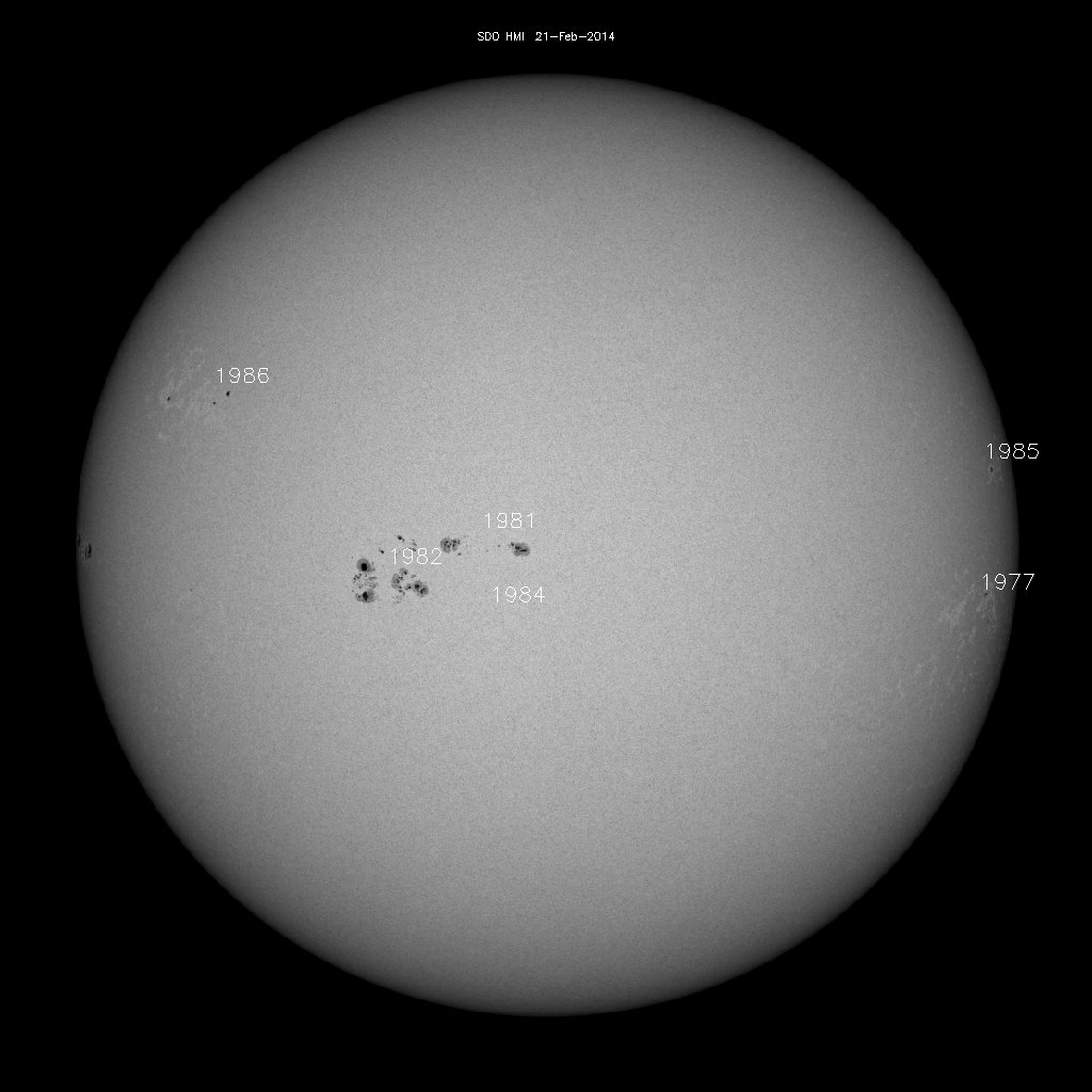 Sunspot regions