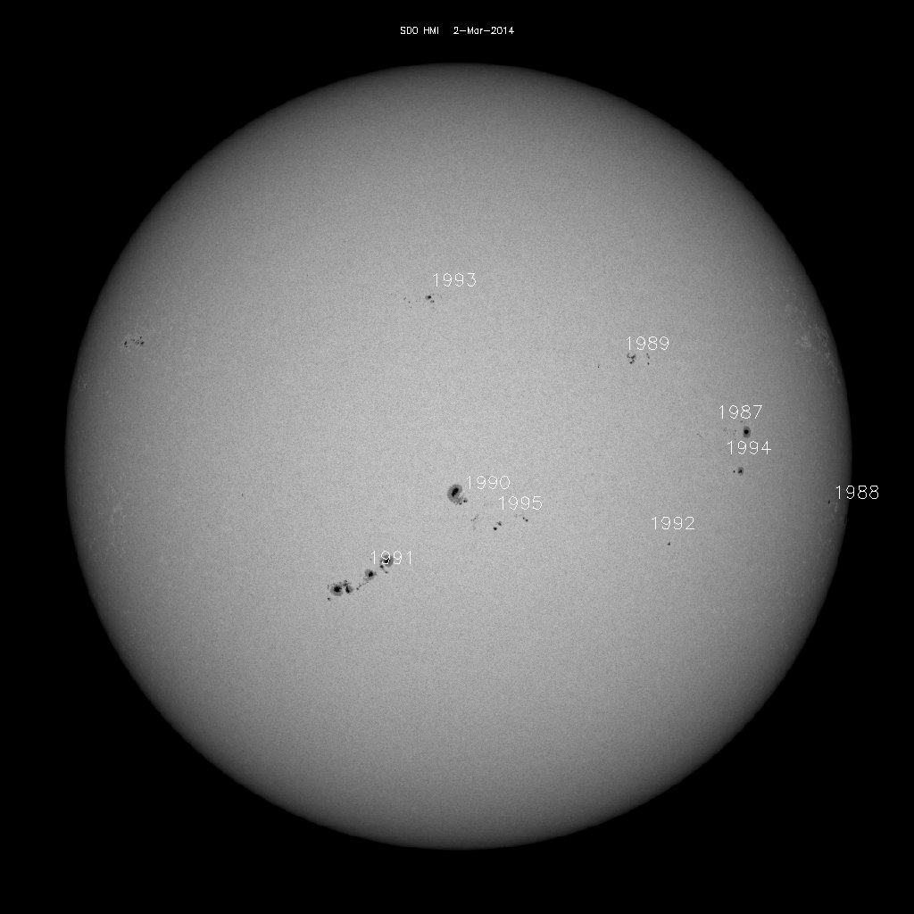 Sunspot regions