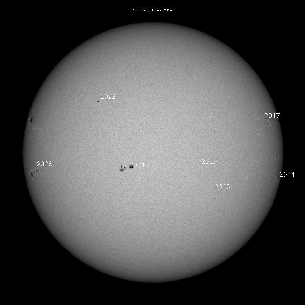 Sunspot regions