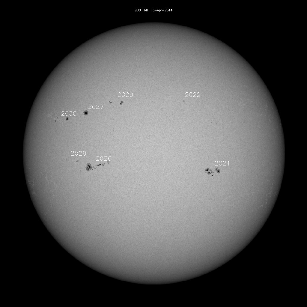 Sunspot regions