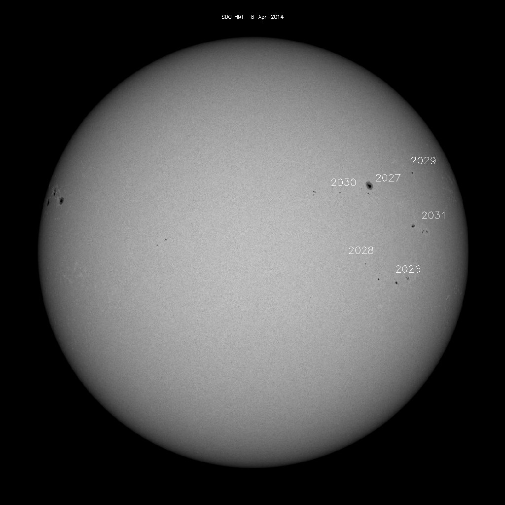 Sunspot regions