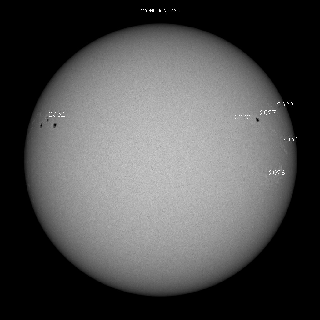 Sunspot regions