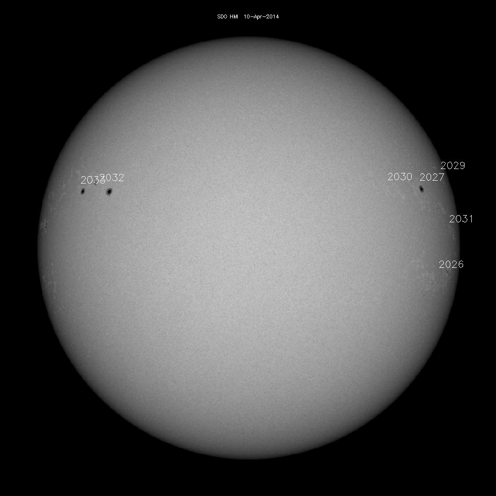 Sunspot regions