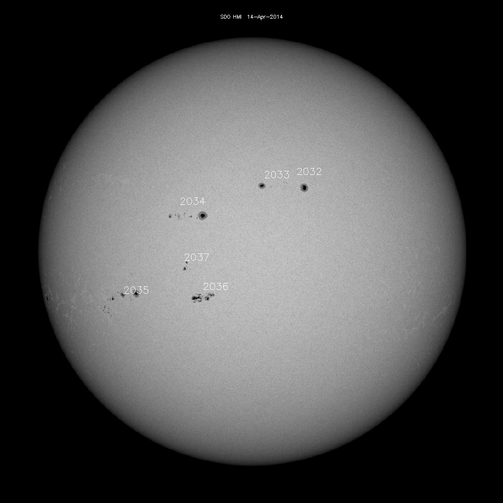 Sunspot regions