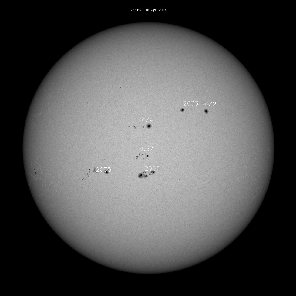 Sunspot regions