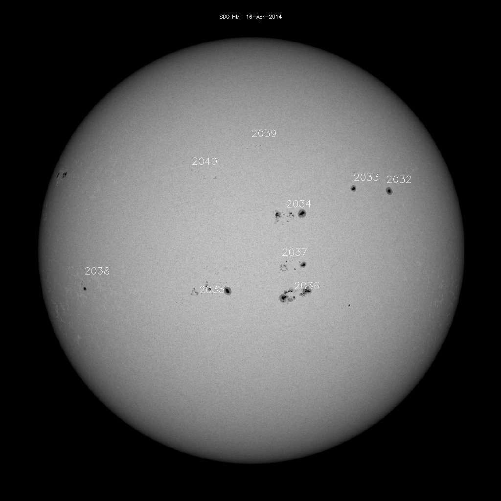 Sunspot regions