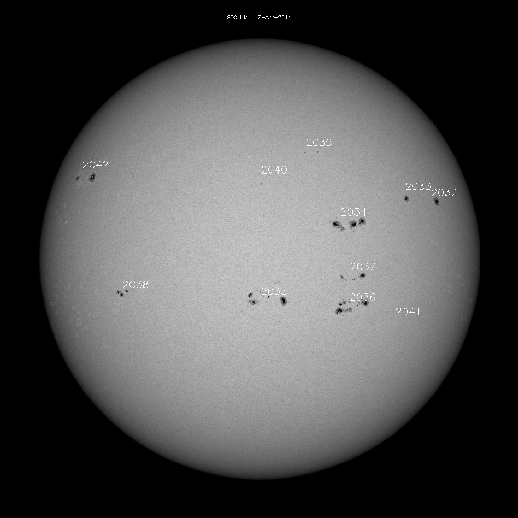 Sunspot regions