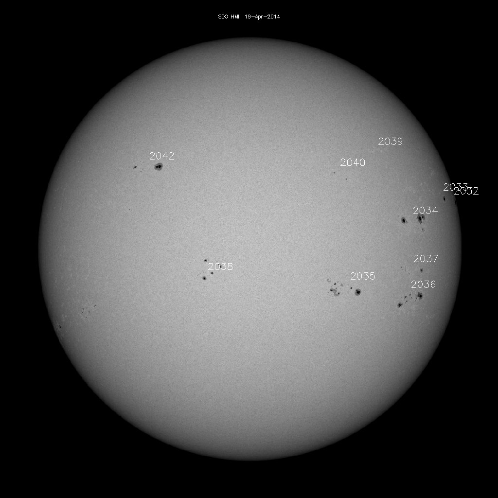 Sunspot regions