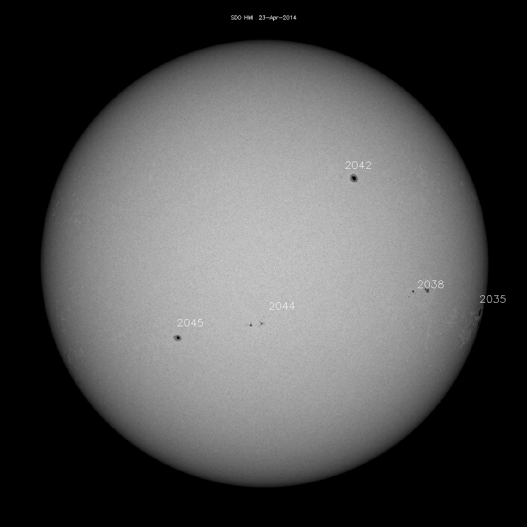 Sunspot regions