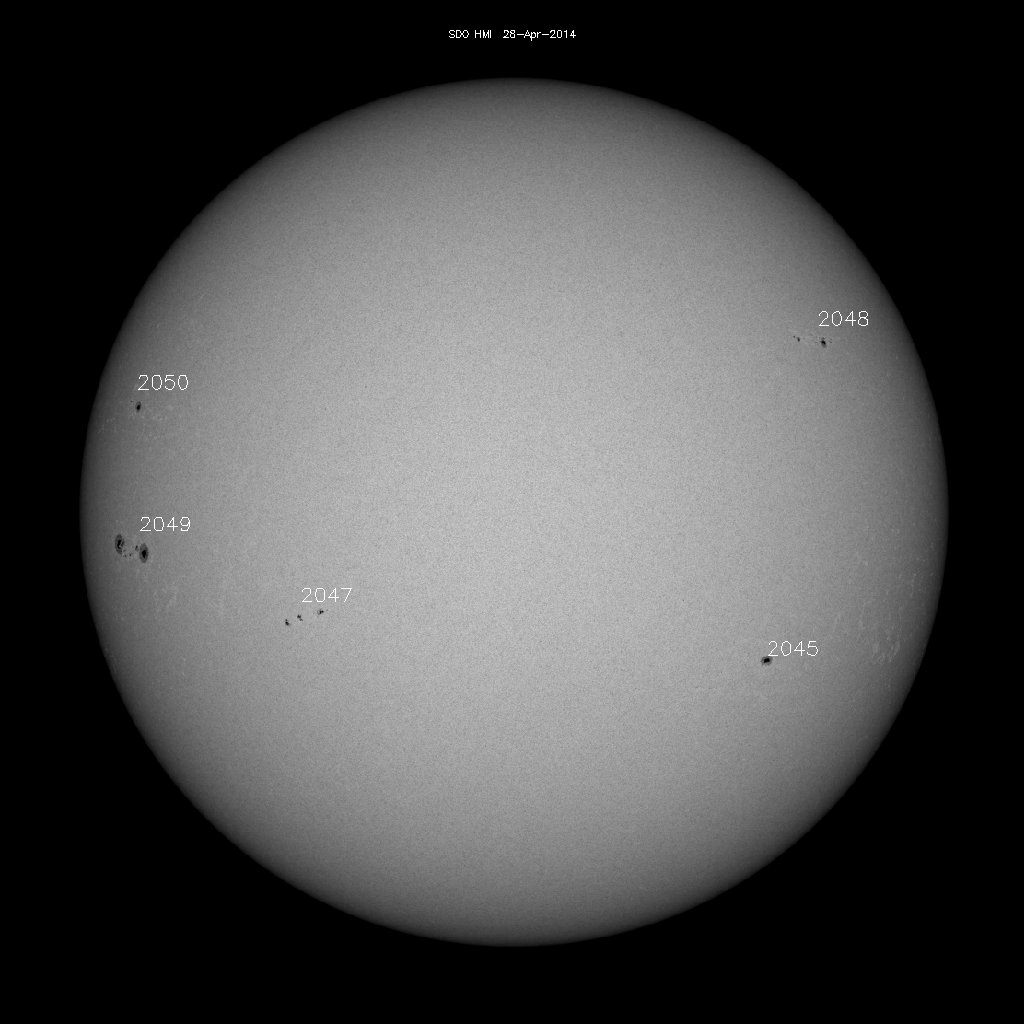 Sunspot regions