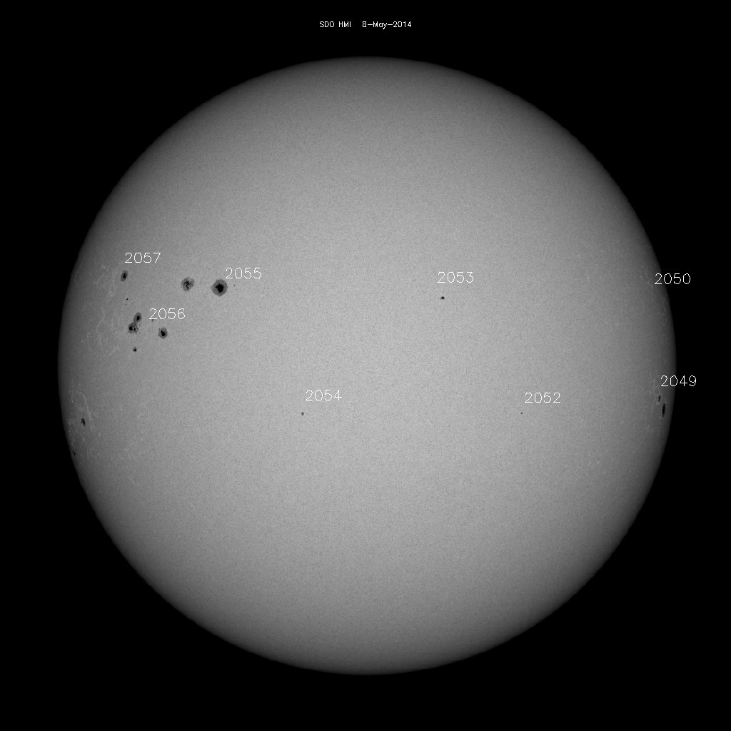 Sunspot regions