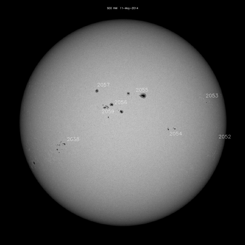 Sunspot regions