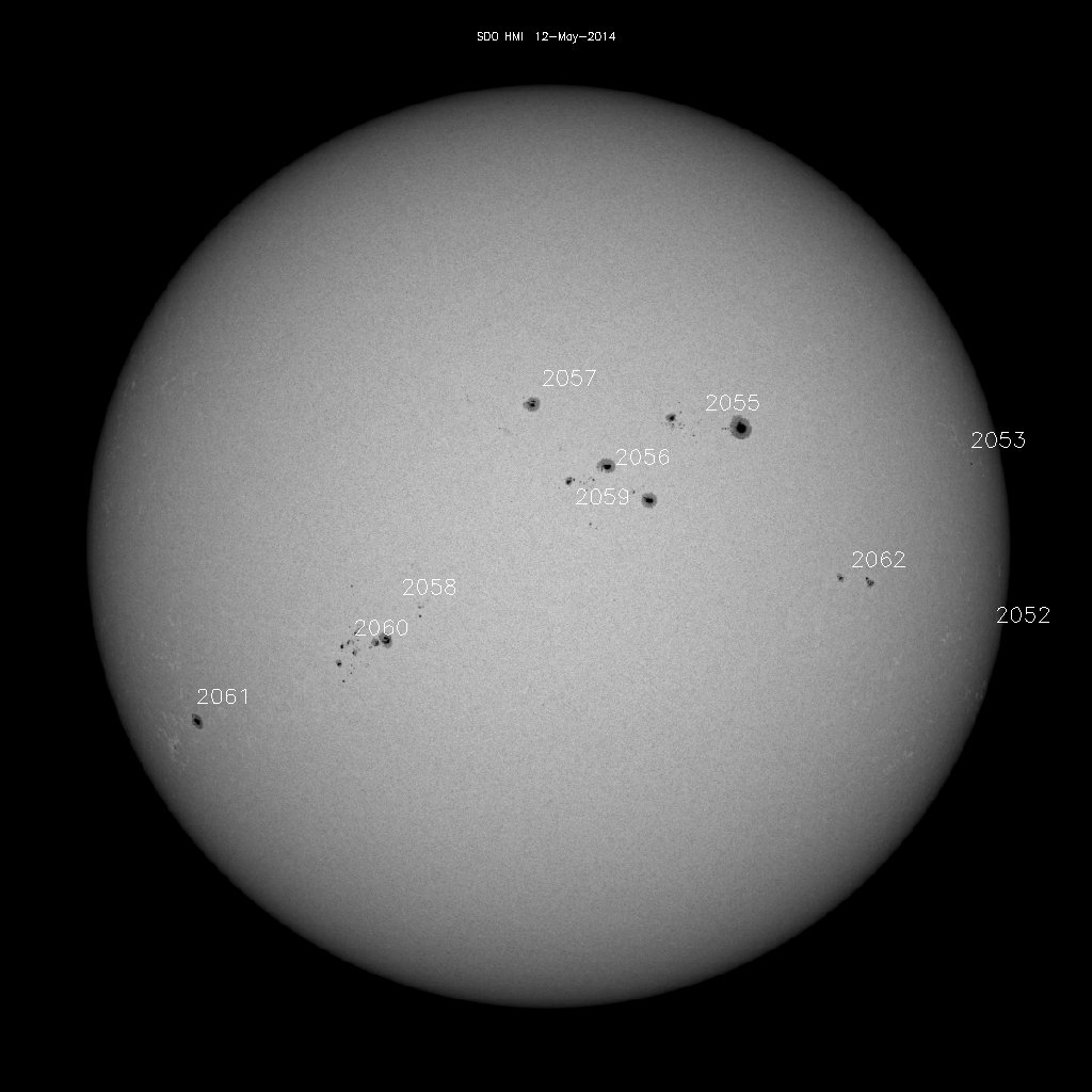 Sunspot regions