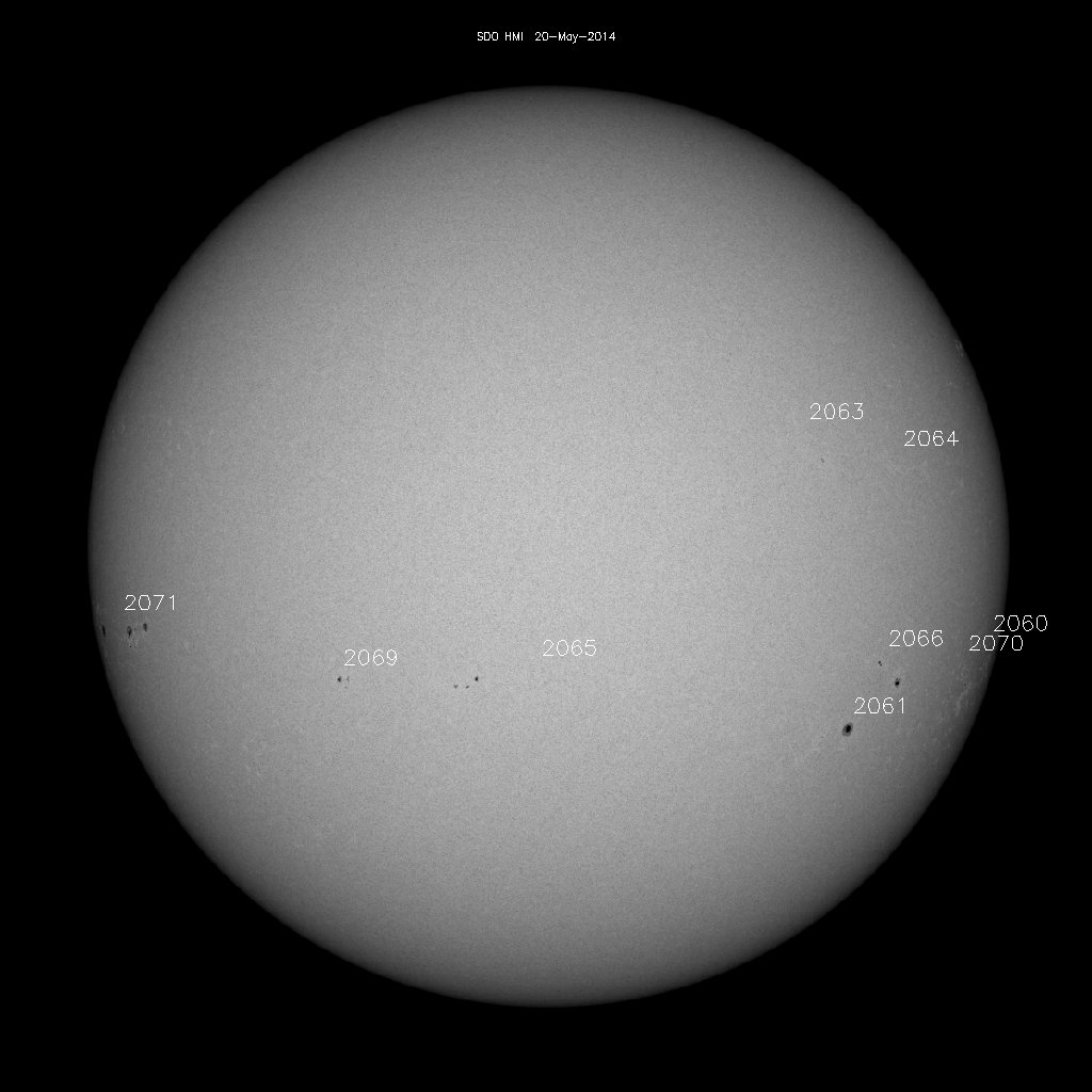 Sunspot regions