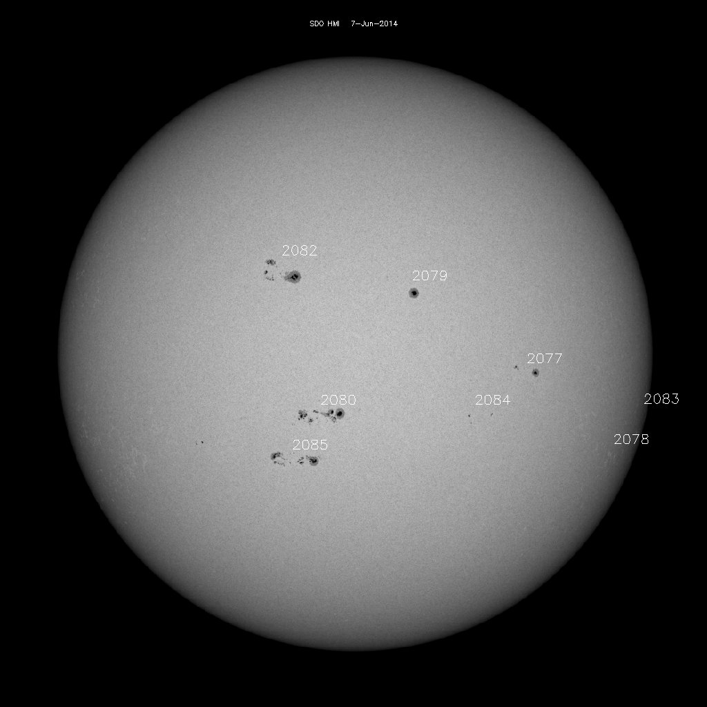 Sunspot regions