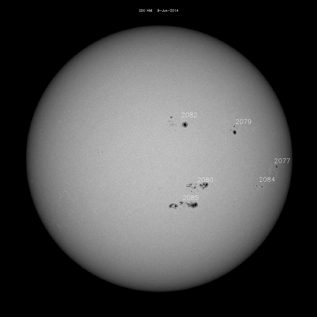 Sunspot regions