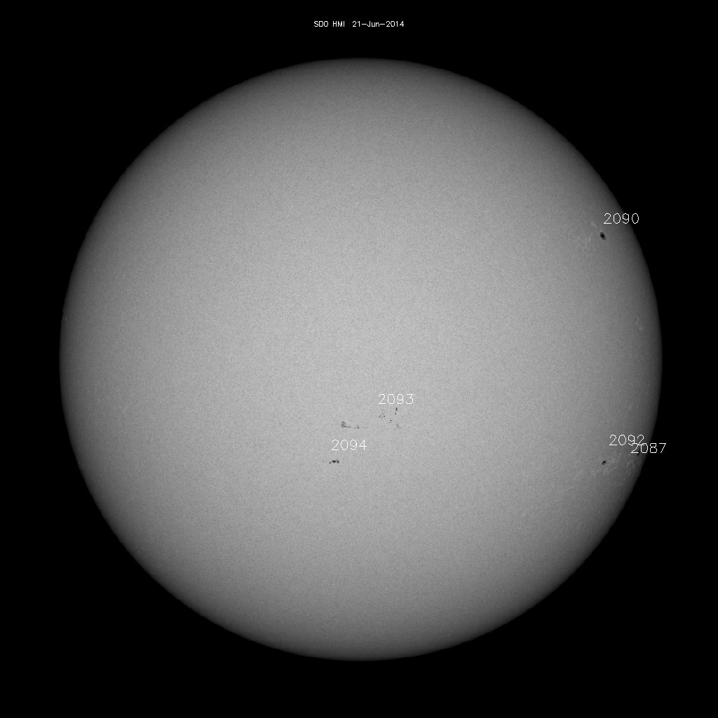 Sunspot regions