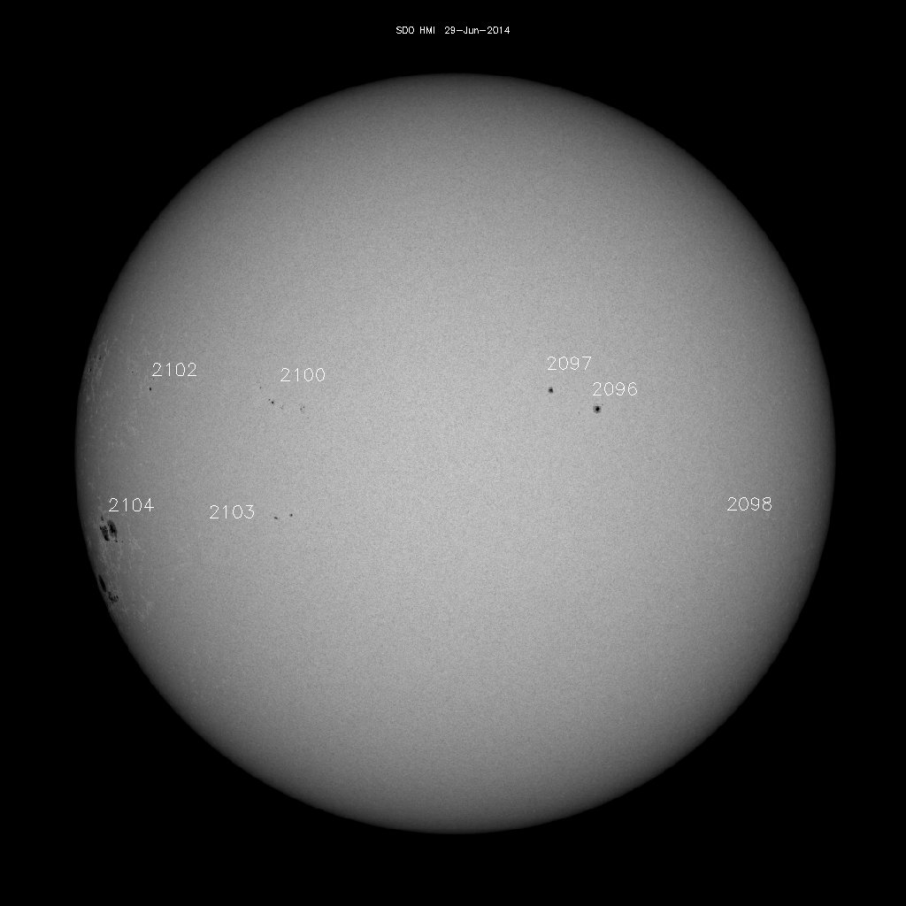 Sunspot regions