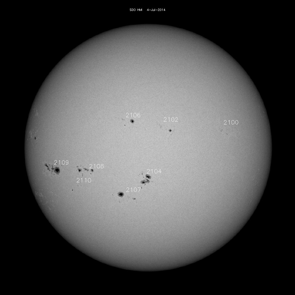 Sunspot regions