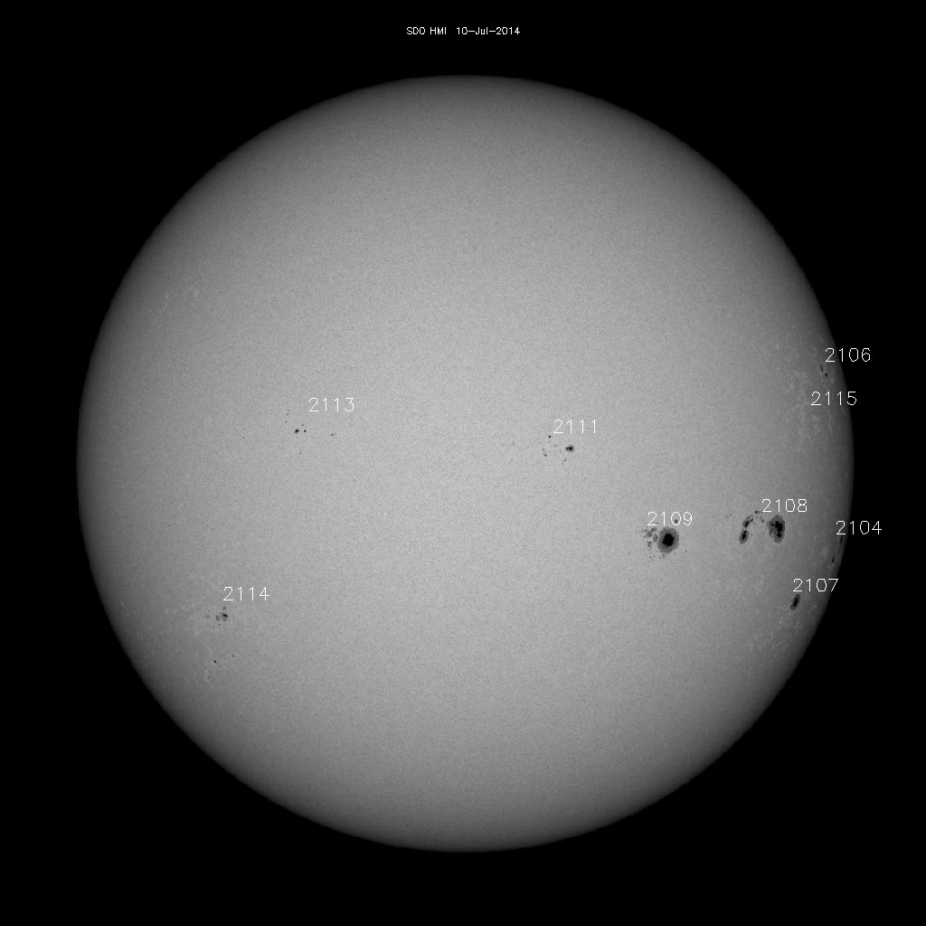 Sunspot regions