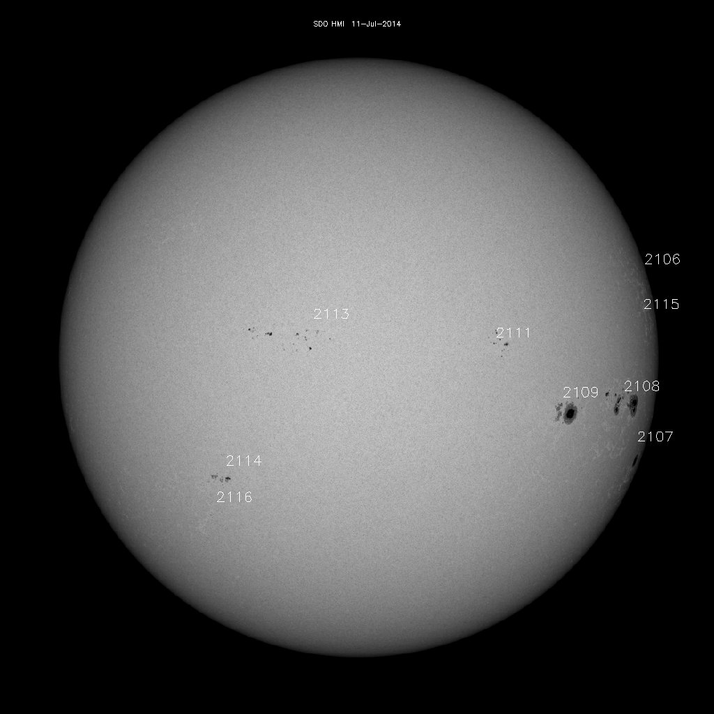 Sunspot regions