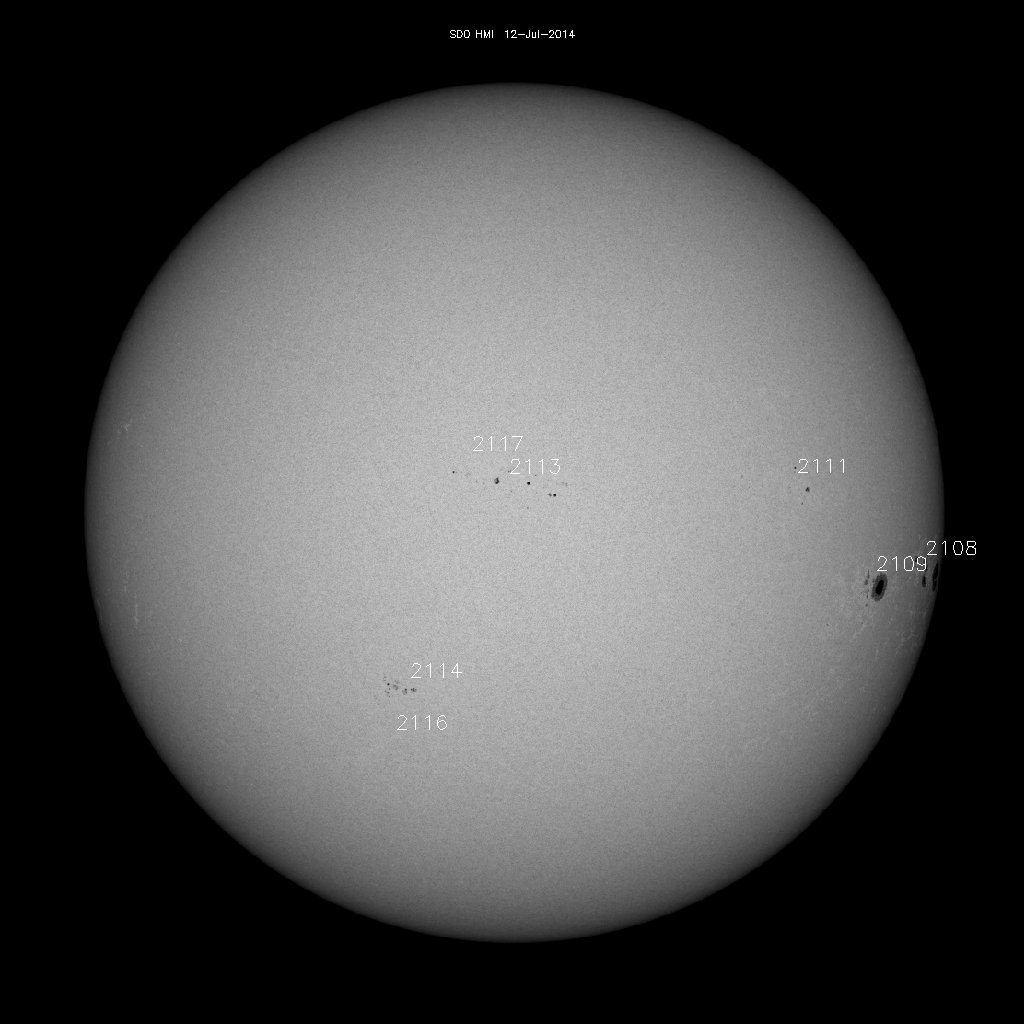 Sunspot regions