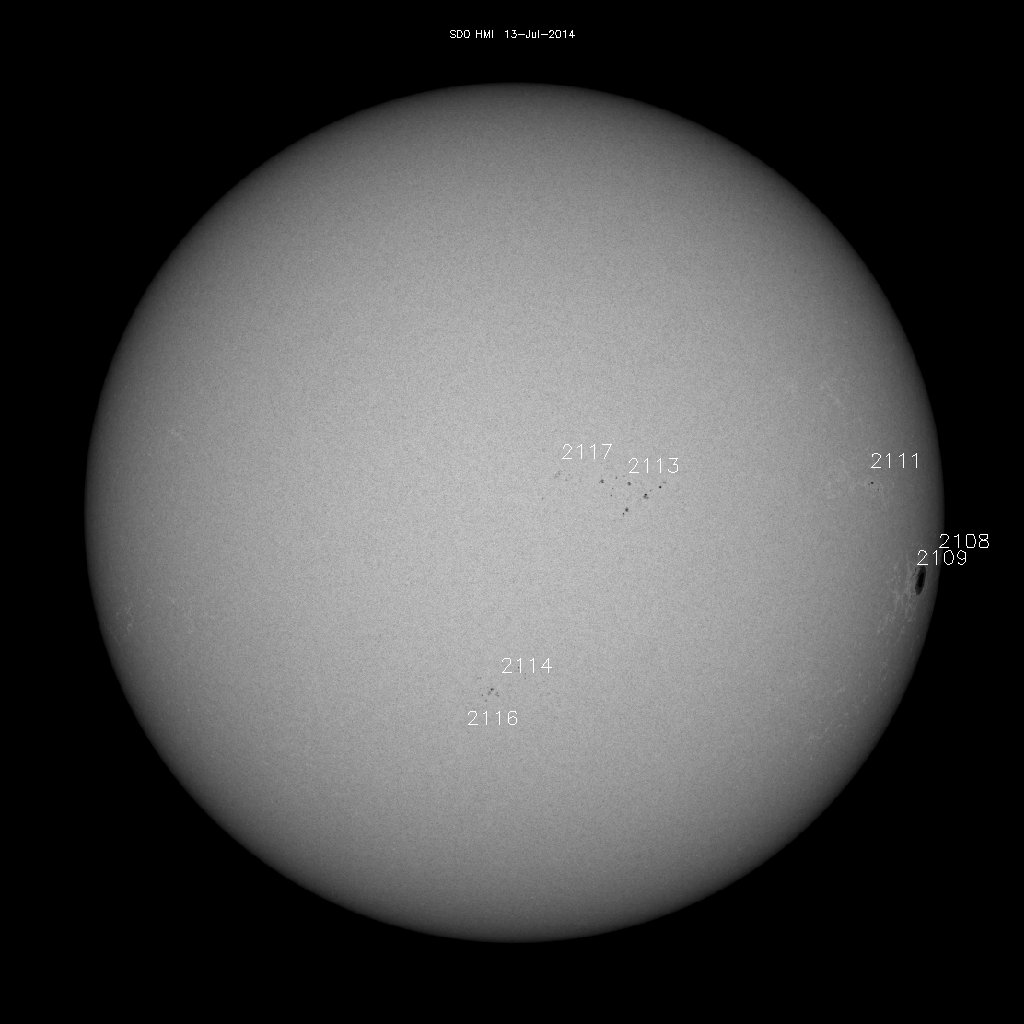 Sunspot regions