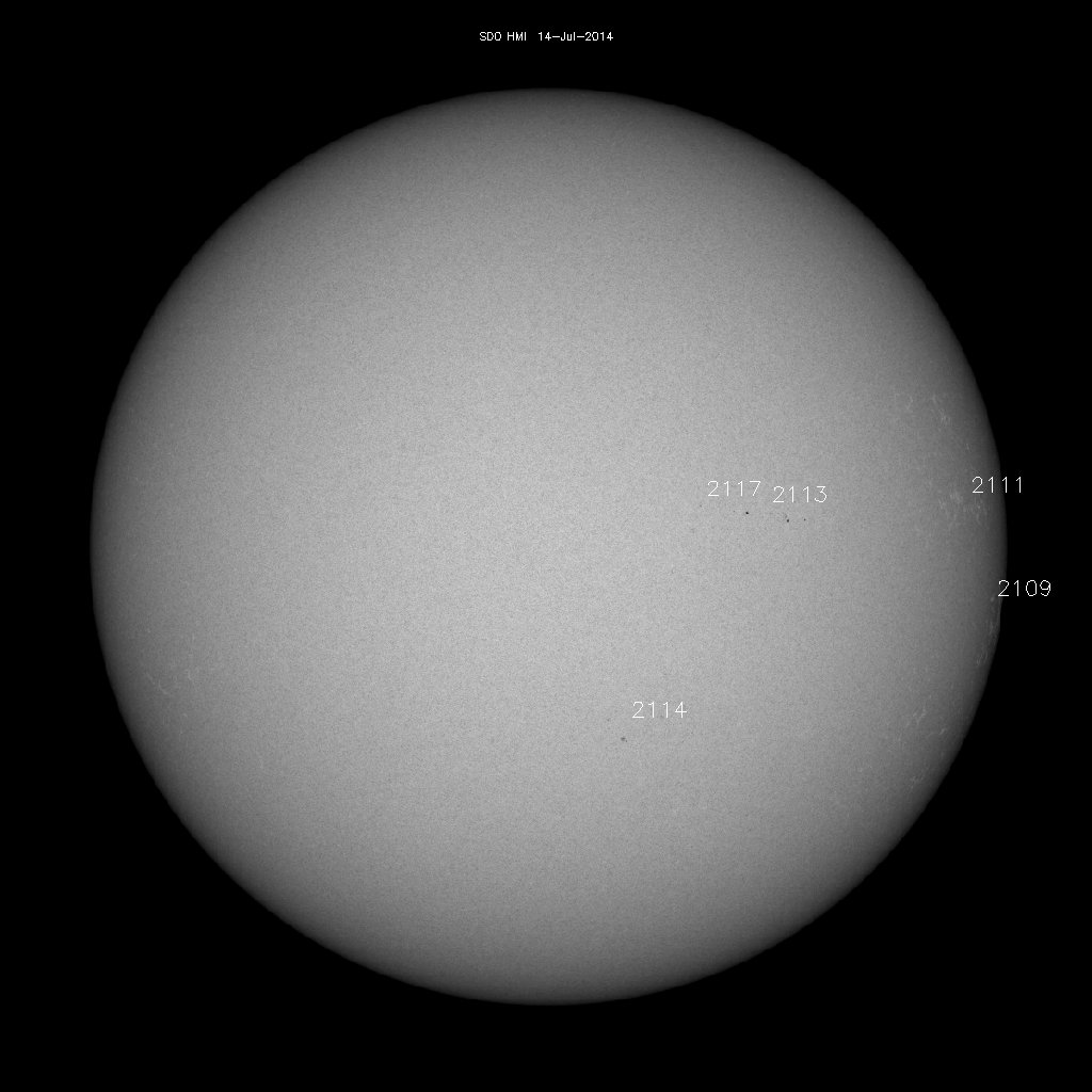 Sunspot regions