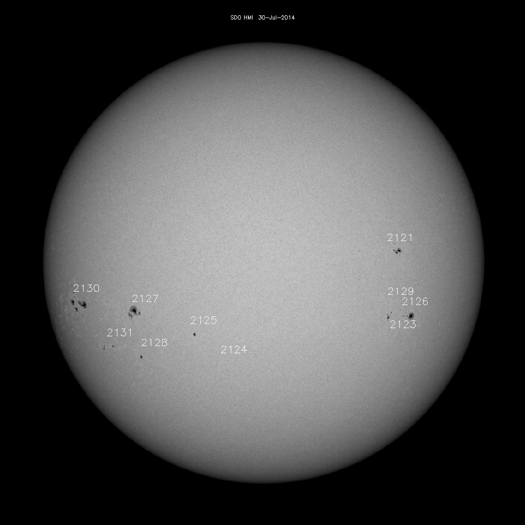 Sunspot regions