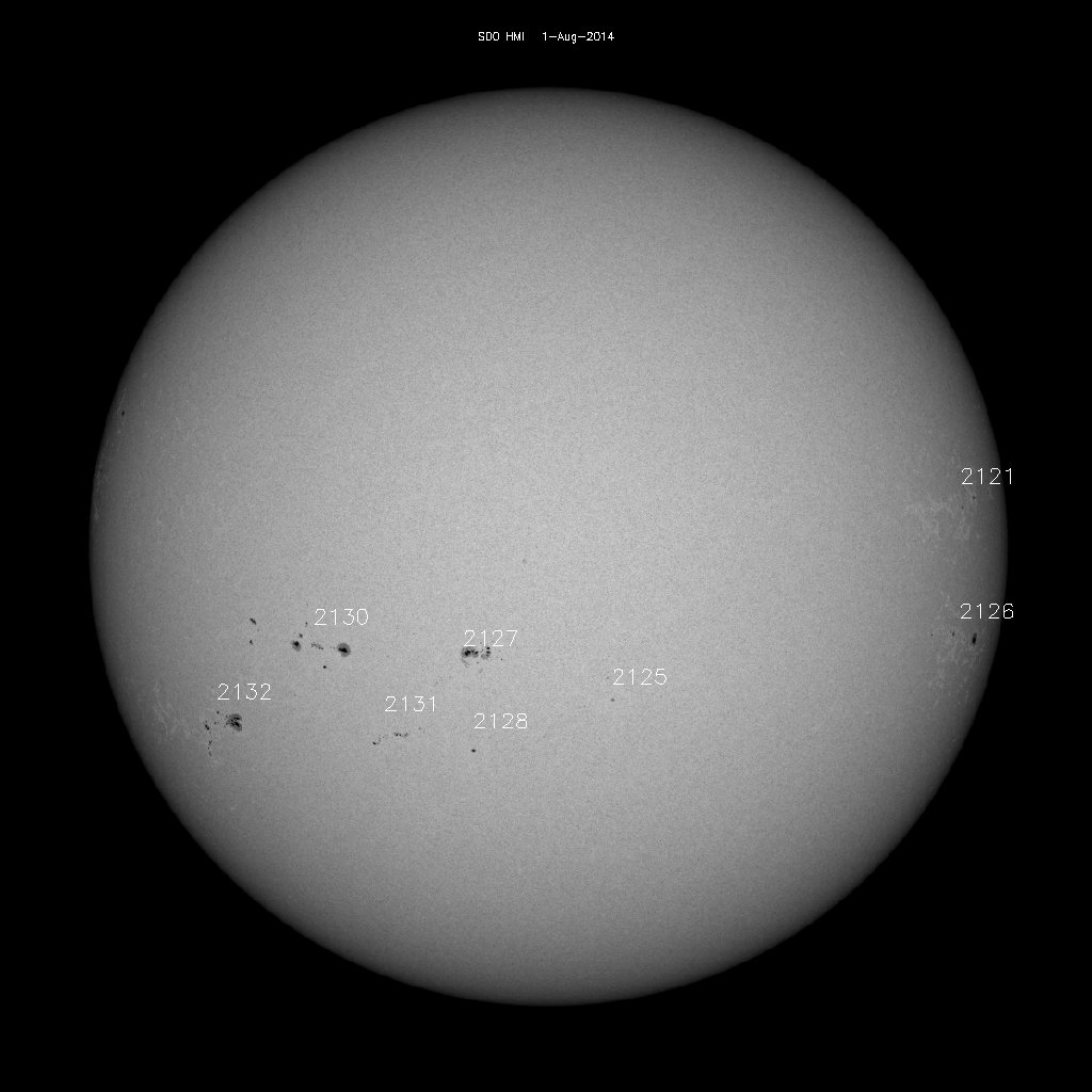 Sunspot regions