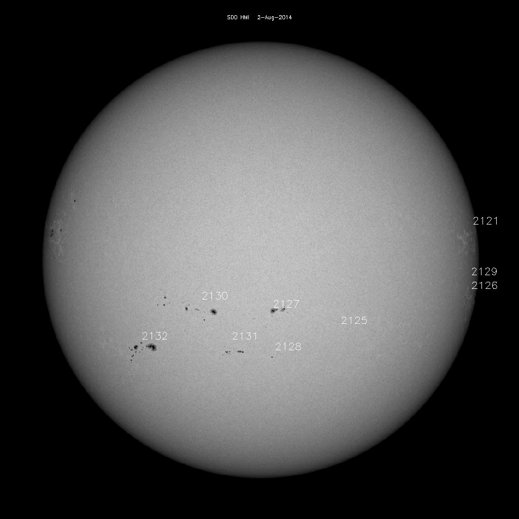 Sunspot regions