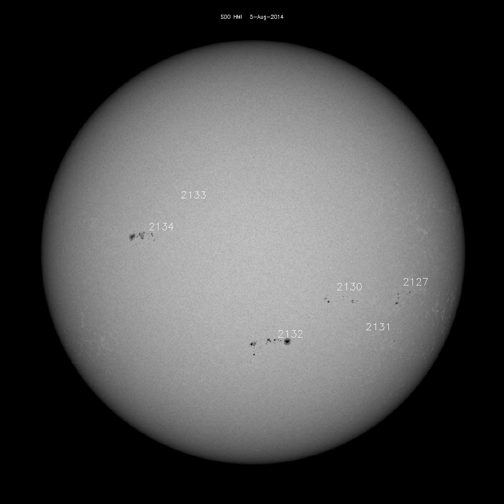 Sunspot regions