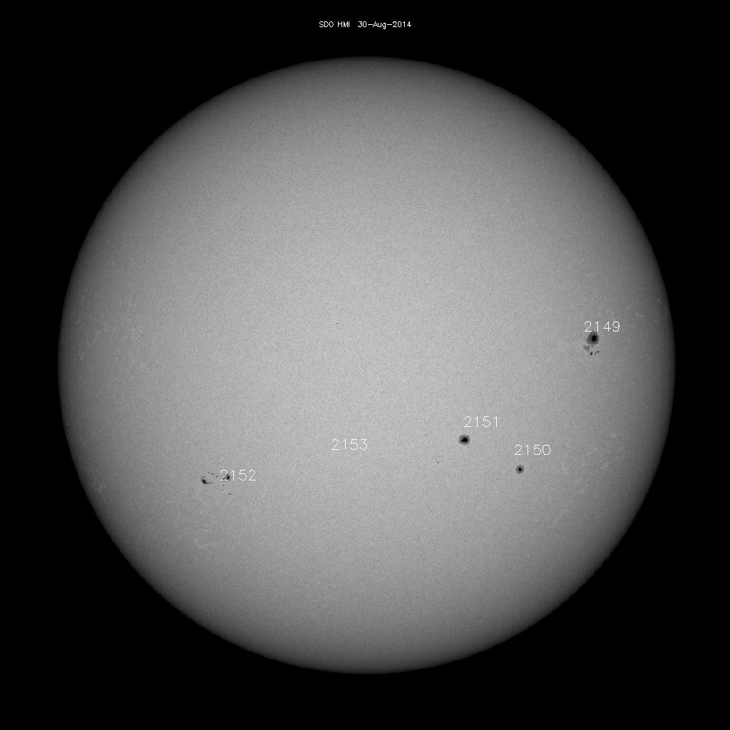 Sunspot regions