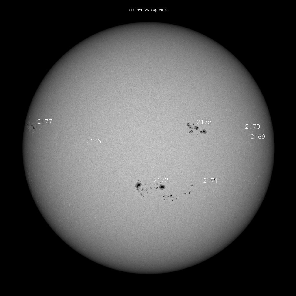 Sunspot regions