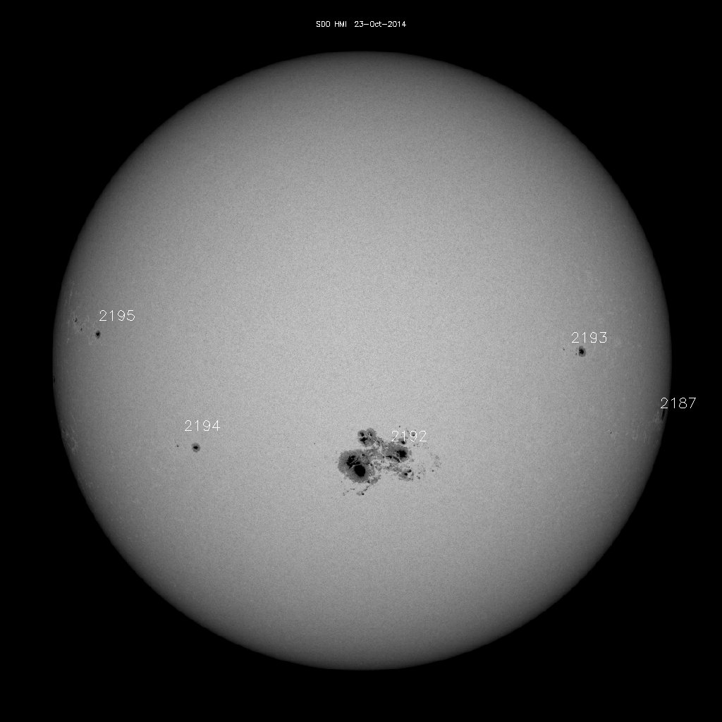 Sunspot regions