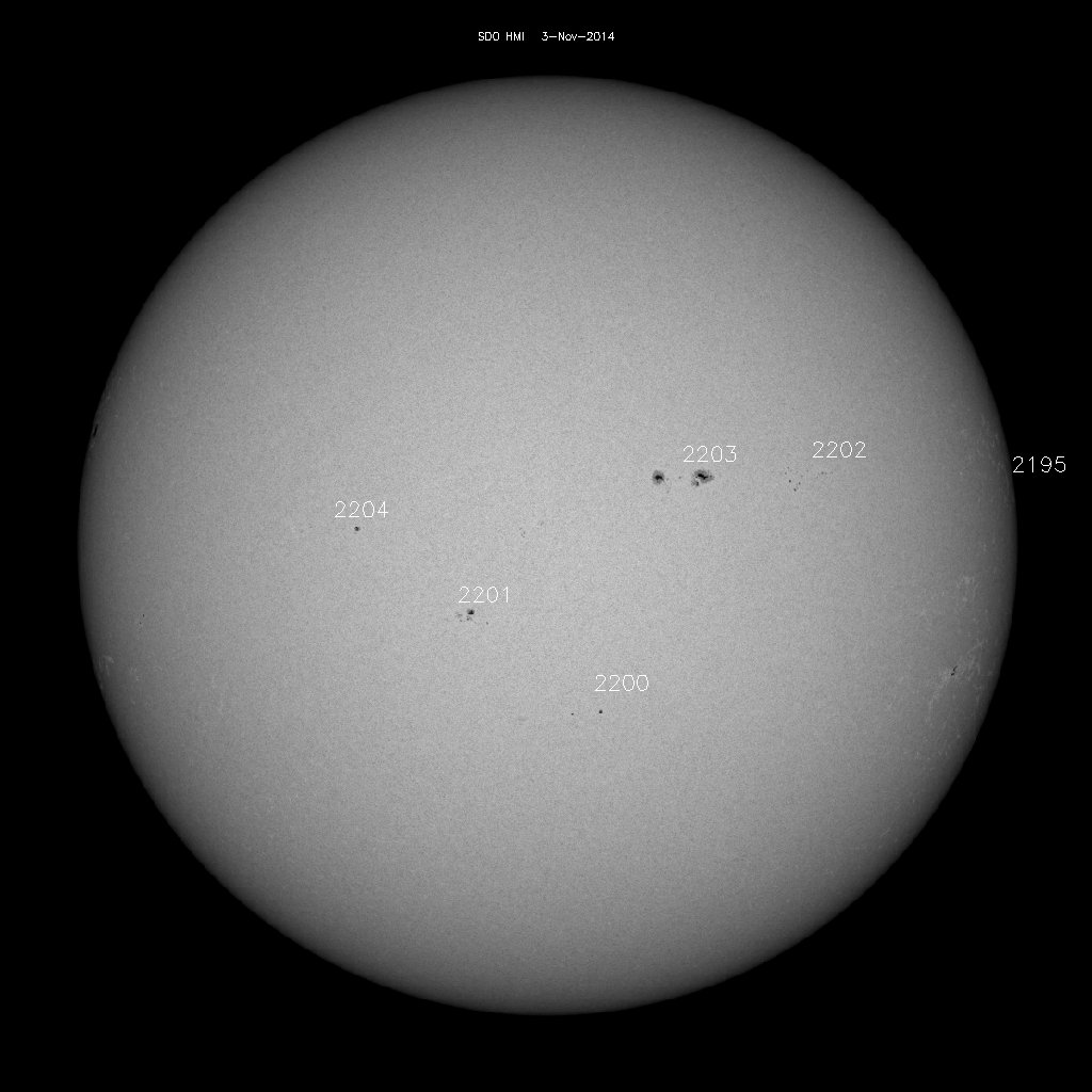 Sunspot regions