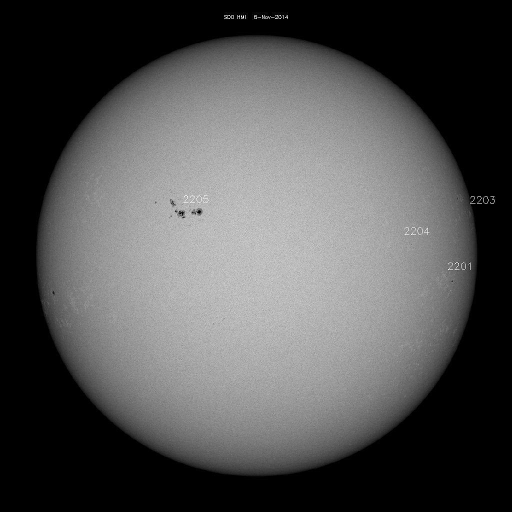 Sunspot regions