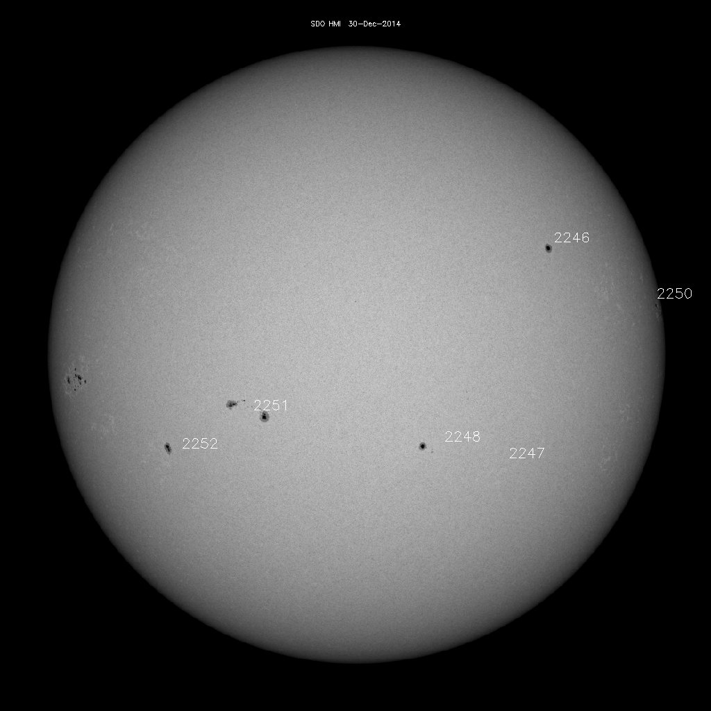 Sunspot regions