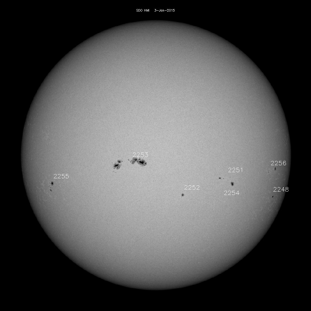 Sunspot regions