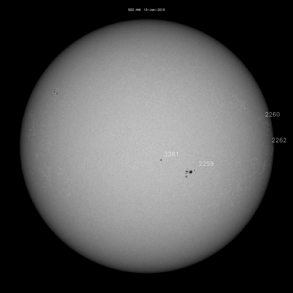 Sunspot regions