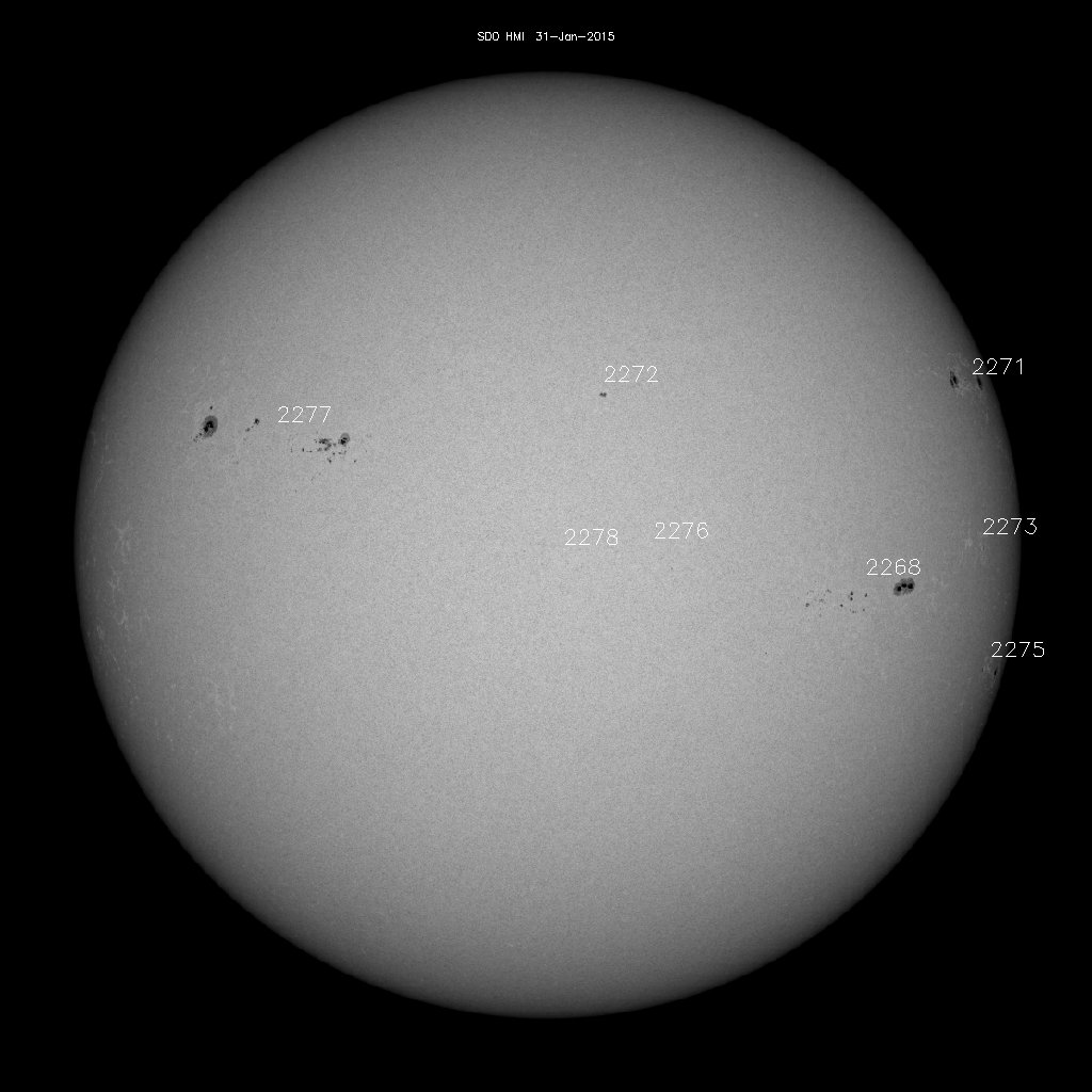 Sunspot regions