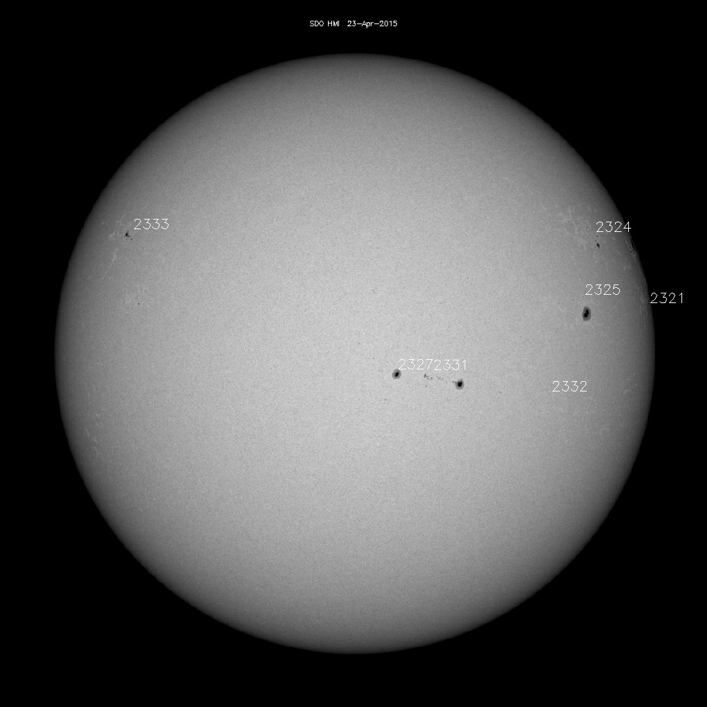 Sunspot regions