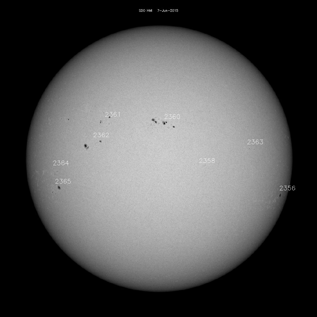 Sunspot regions