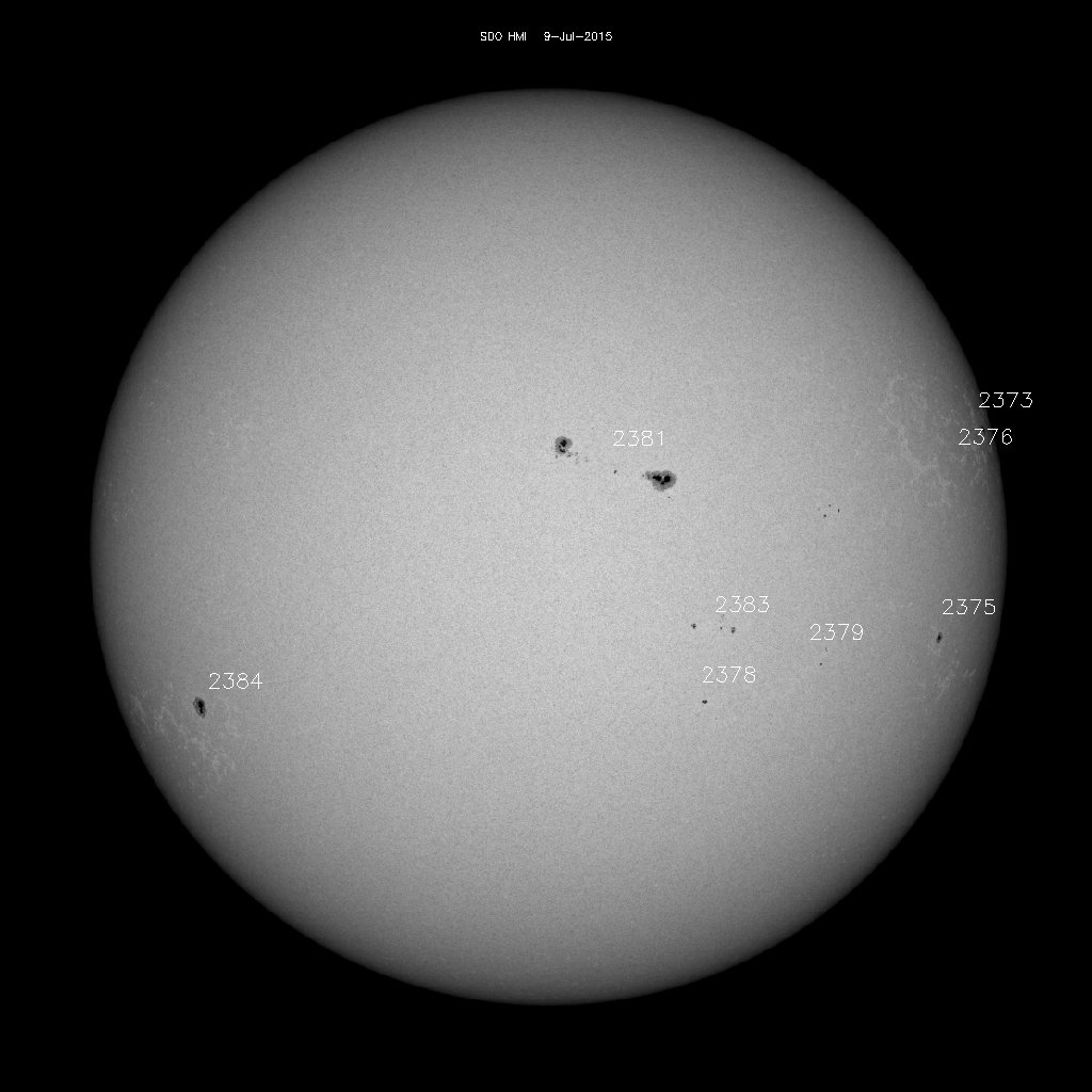 Sunspot regions